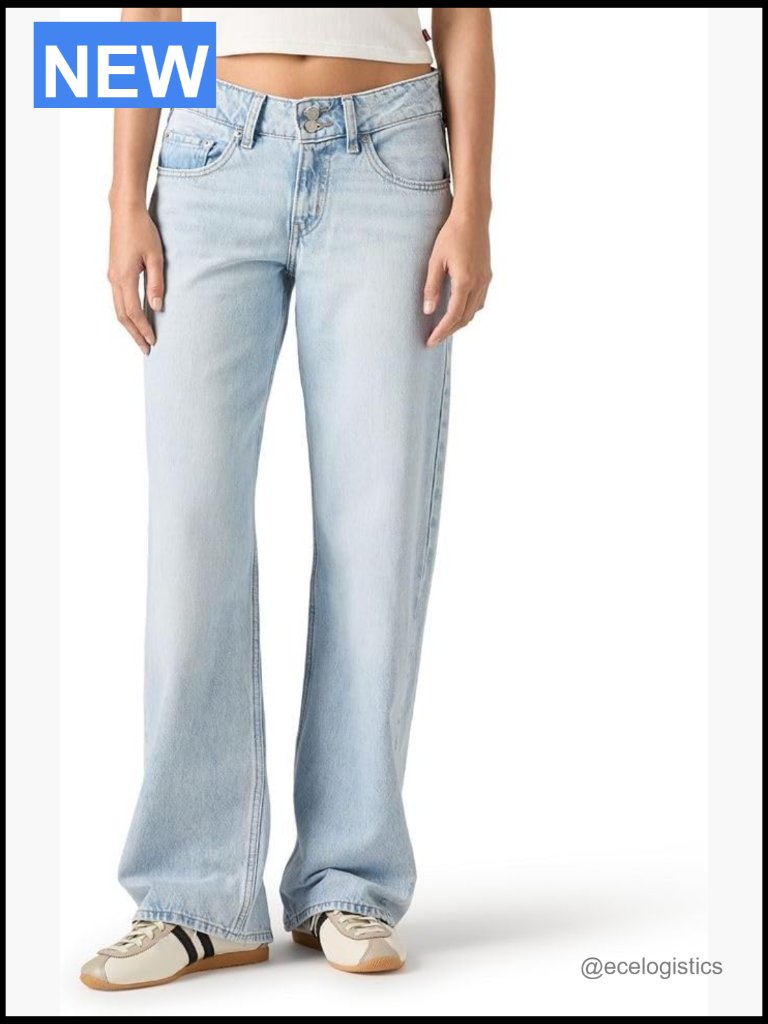 Low Rise Straight Leg Jeans - Light Wash